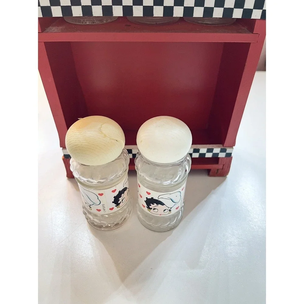 Vintage BETTY BOOP 2004 Bright‎ Ideas Spice Rack W/ Jars Rare READ DESCRIPTION